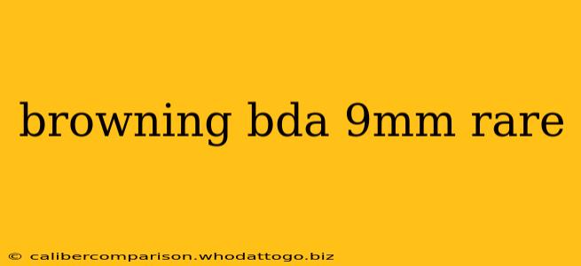 browning bda 9mm rare