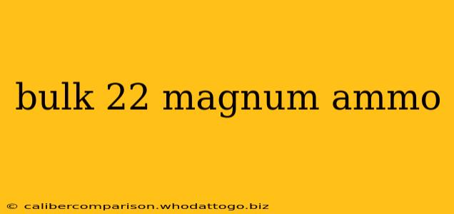 bulk 22 magnum ammo