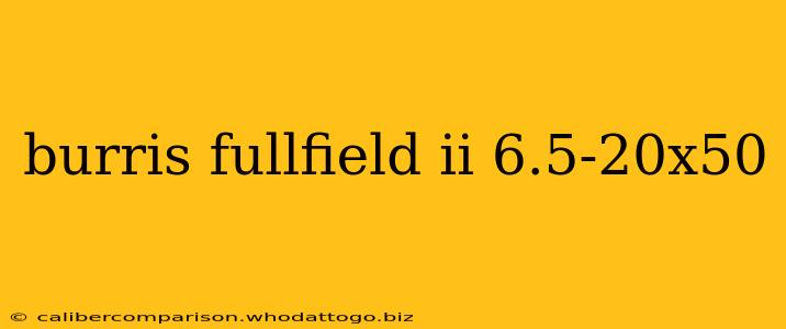 burris fullfield ii 6.5-20x50