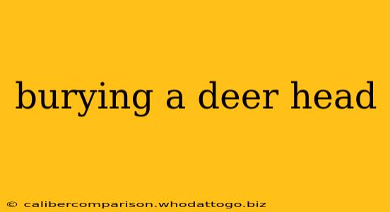 burying a deer head