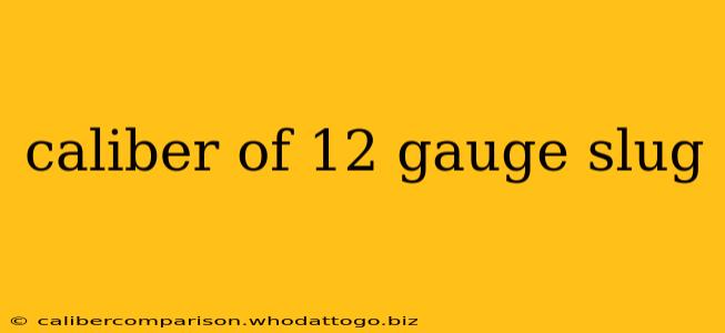 caliber of 12 gauge slug