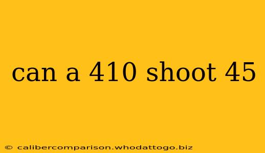 can a 410 shoot 45