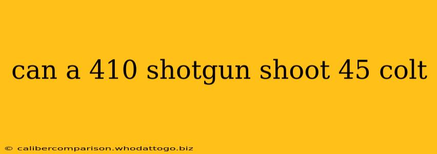 can a 410 shotgun shoot 45 colt