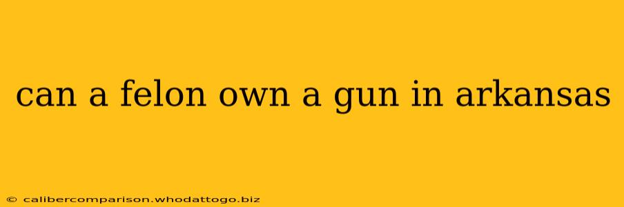 can a felon own a gun in arkansas