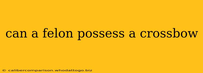 can a felon possess a crossbow