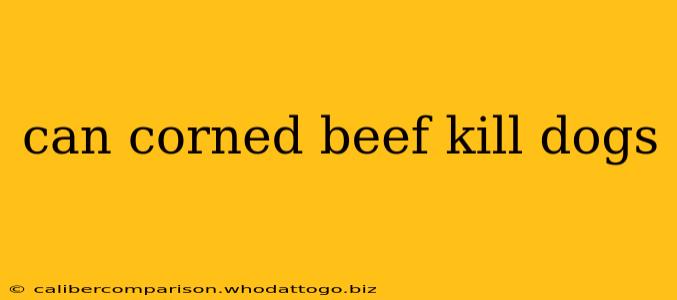 can corned beef kill dogs