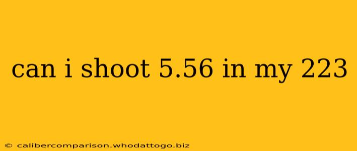 can i shoot 5.56 in my 223