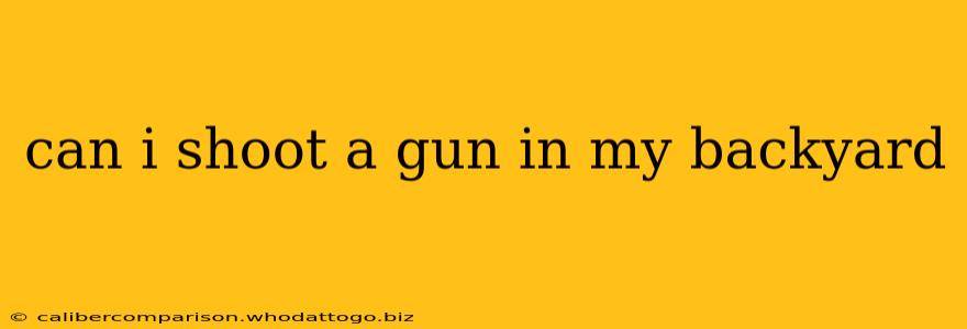 can i shoot a gun in my backyard