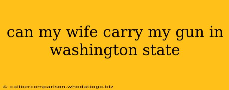 can my wife carry my gun in washington state