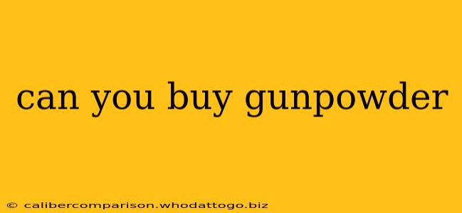 can you buy gunpowder