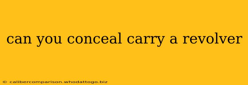 can you conceal carry a revolver