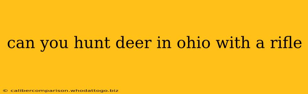 can you hunt deer in ohio with a rifle