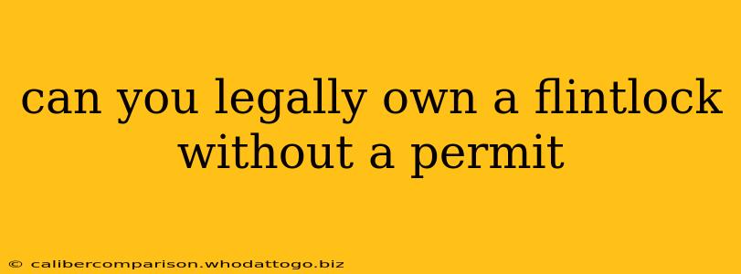 can you legally own a flintlock without a permit