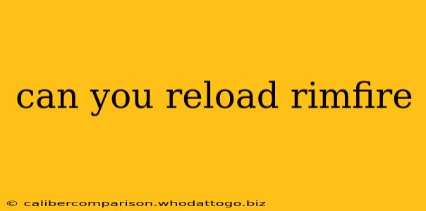 can you reload rimfire