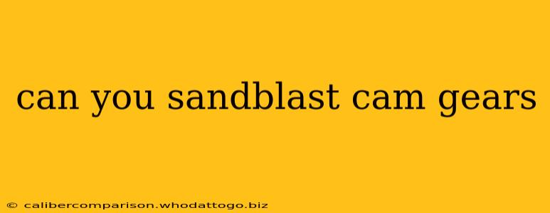 can you sandblast cam gears