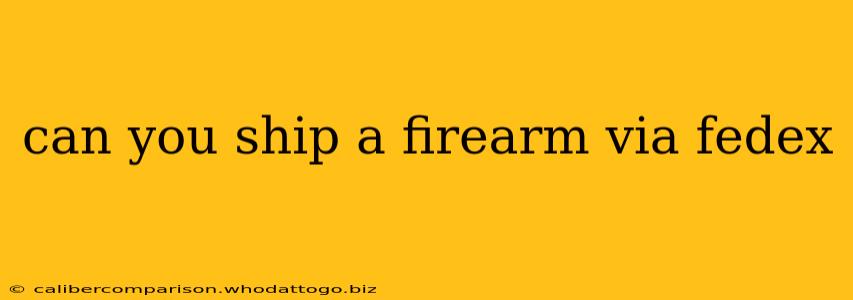 can you ship a firearm via fedex