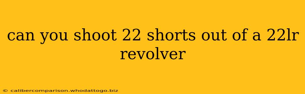 can you shoot 22 shorts out of a 22lr revolver