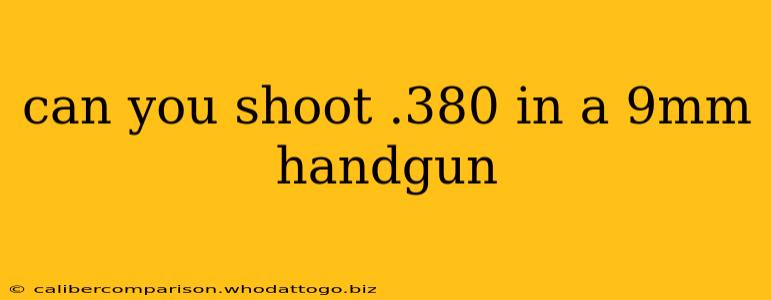 can you shoot .380 in a 9mm handgun