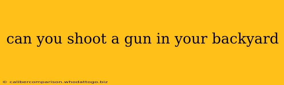 can you shoot a gun in your backyard