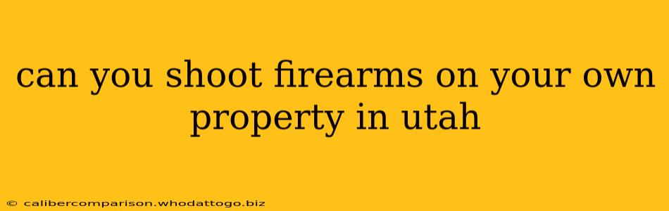 can you shoot firearms on your own property in utah