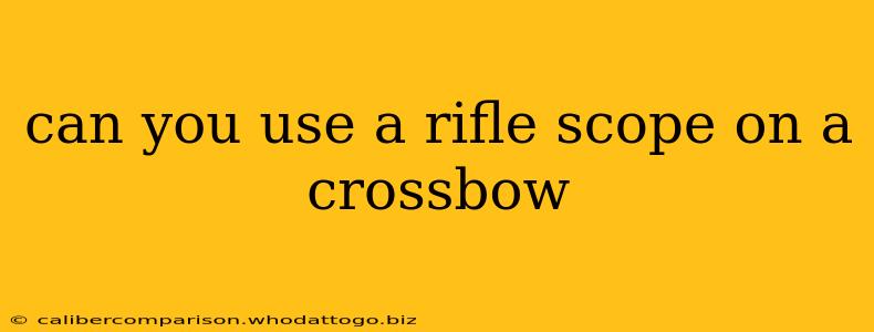 can you use a rifle scope on a crossbow