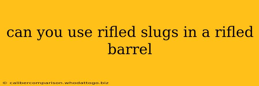 can you use rifled slugs in a rifled barrel