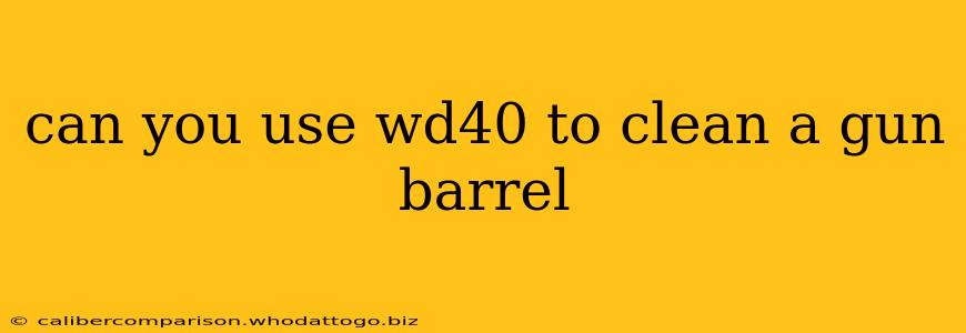 can you use wd40 to clean a gun barrel