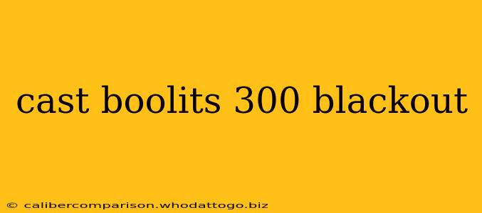 cast boolits 300 blackout