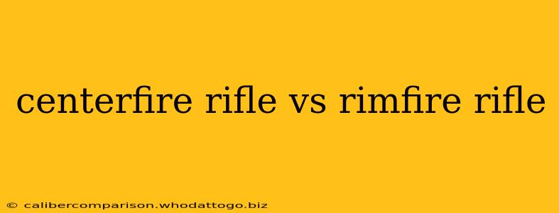 centerfire rifle vs rimfire rifle