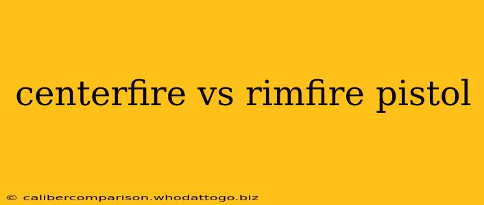 centerfire vs rimfire pistol