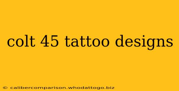 colt 45 tattoo designs