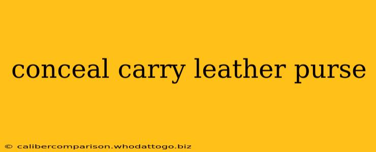 conceal carry leather purse