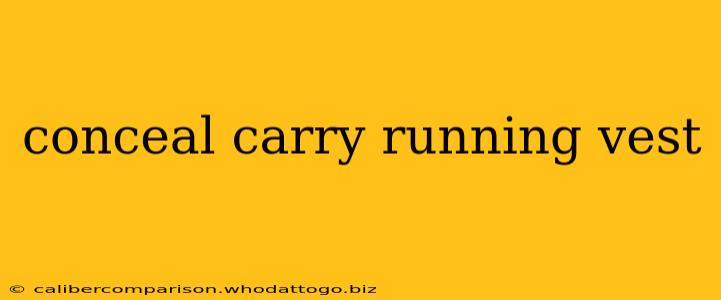 conceal carry running vest