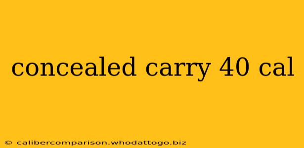 concealed carry 40 cal