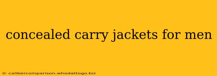 concealed carry jackets for men