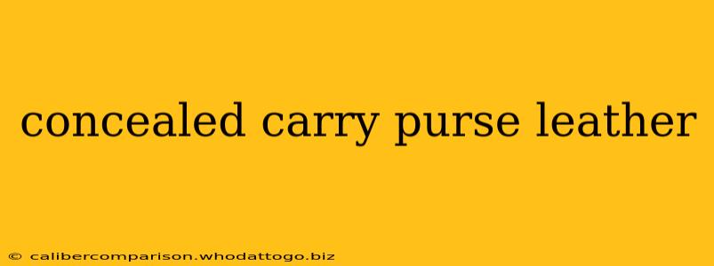 concealed carry purse leather