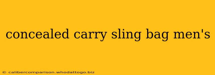 concealed carry sling bag men's