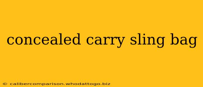 concealed carry sling bag