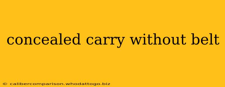 concealed carry without belt