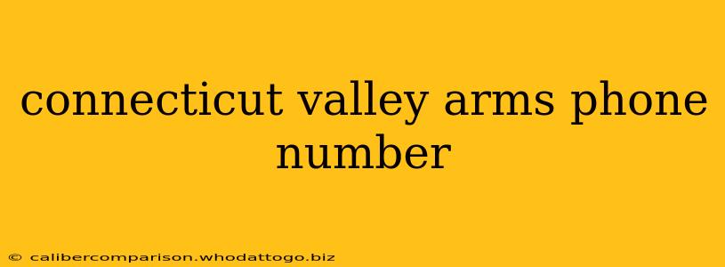 connecticut valley arms phone number