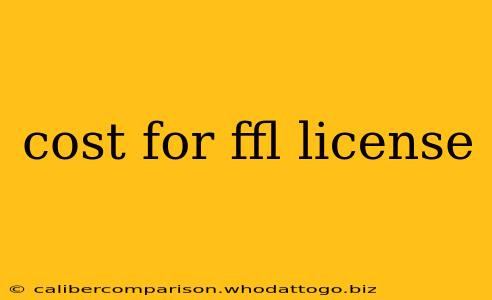 cost for ffl license