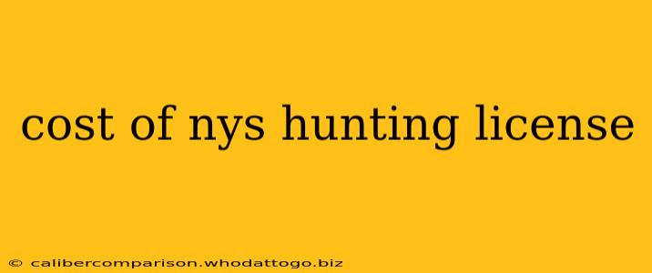 cost of nys hunting license