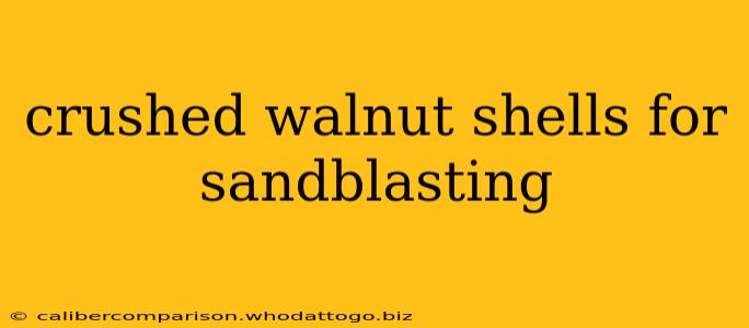 crushed walnut shells for sandblasting