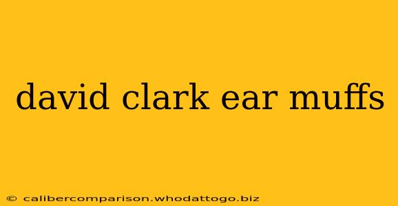 david clark ear muffs