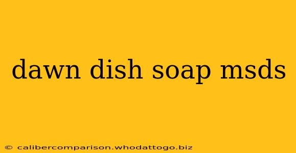 dawn dish soap msds