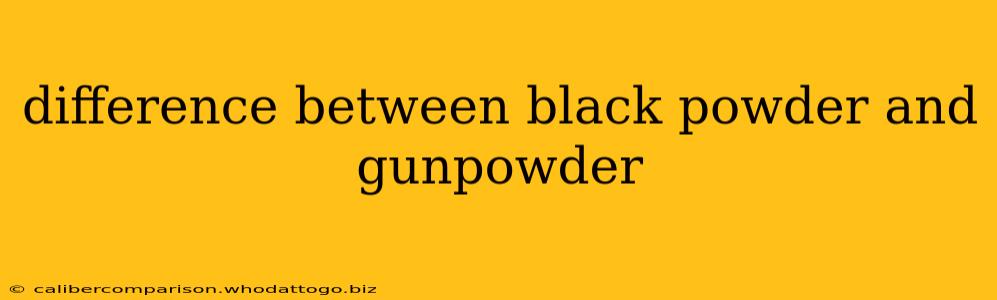 difference between black powder and gunpowder