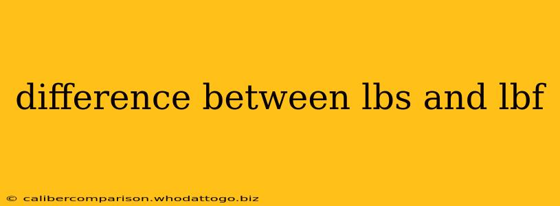 difference between lbs and lbf