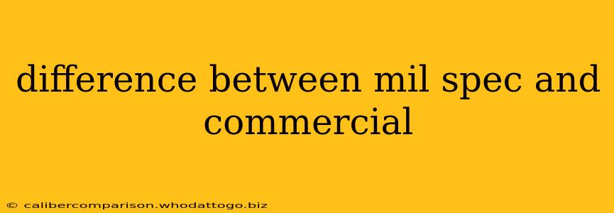 difference between mil spec and commercial