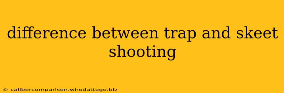 difference between trap and skeet shooting