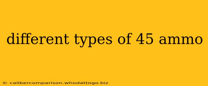 different types of 45 ammo